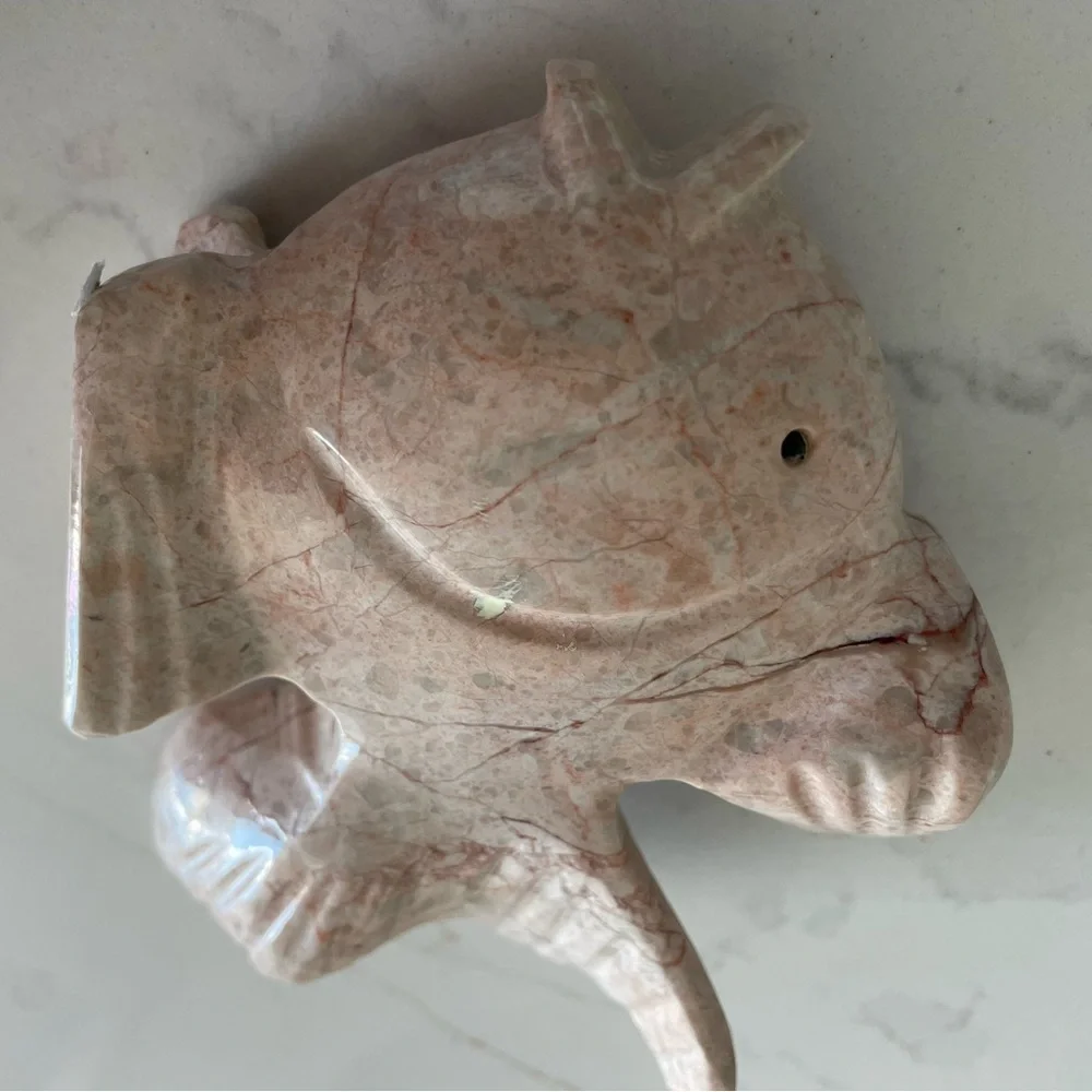 Vintage Stone Fish Figurine| Hand-carved marble style